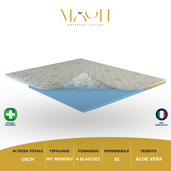 Topper 10 cm Aloe Vera aus MyMemory Foam Smooth 